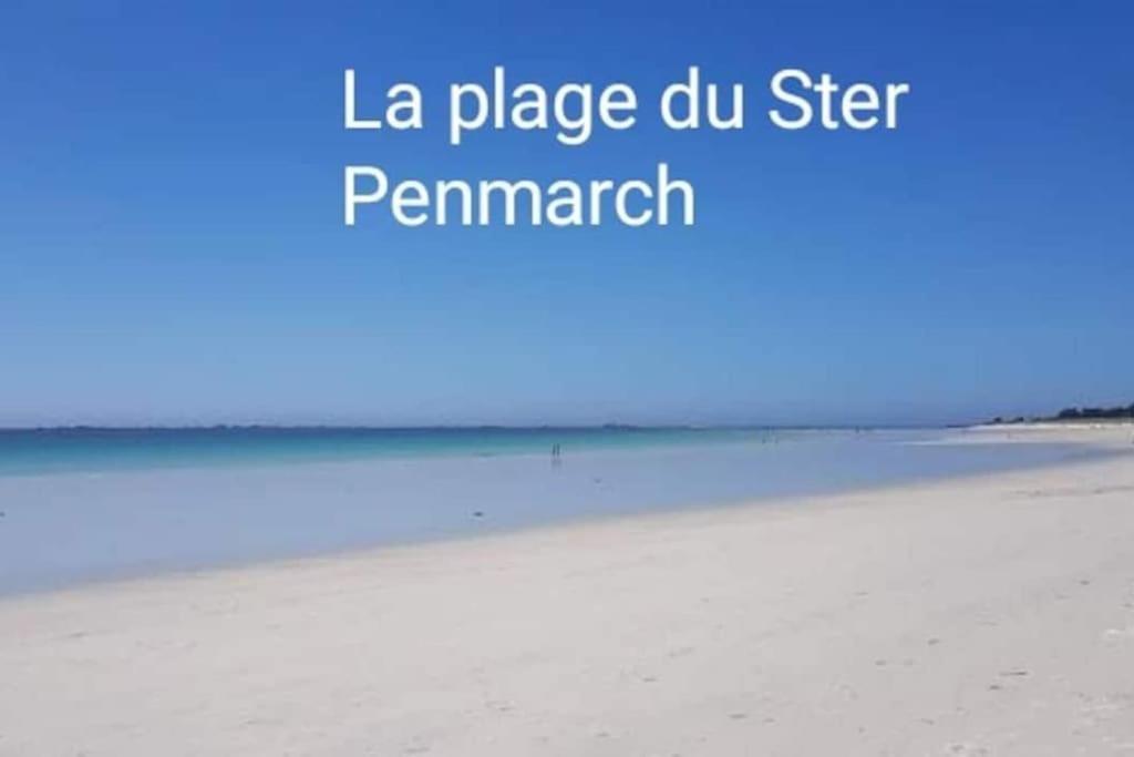DUPLEX VUE MER PANORAMIQUE avec balcon&piscine proche commerce Penmarcʼh Esterno foto